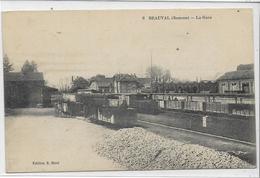 80 BEAUVAL . La Gare Et Le Train , édit : E Baré , écrite En 1915 , état Extra - Beauval