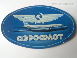 ZA138.25  AEROFLOT   RUSSIA - Aviation Etiquette Valise  Airline Luggage Label Ca 1950-60's? - Étiquettes à Bagages