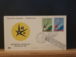 80623   FDC   SAN MARIN - 1958 – Brussels (Belgium)