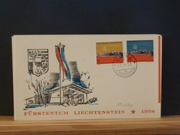 80639    FDC  LIECHTENSTEIN - 1958 – Brussels (Belgium)