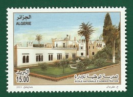 ALGERIA 2013 - NATIONAL ADMINISTRATION SCHOOL 1v MNH ** - Flag, Building, Architecture, Flags, Trees, Plants - As Scan - Stamps