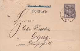 Allemagne Carte Poste Privée Leipzig 1893 - Postes Privées & Locales