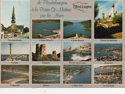 Ploudalinézeau  A La Pointe Saint Mathieu Par Les Abers 29 Carte Multi Vue Oblitéré De Portsall Ecrite En 1981 - Ploudalmézeau