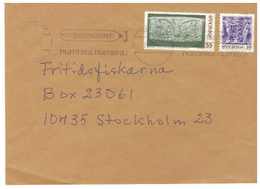 Sweden. Letter. Stamps And Postmark. 1972 - 1920-1936 Coil Stamps I