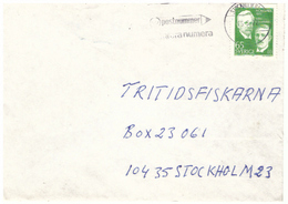 Sweden. Letter. Stamps And Postmark. 1972 - 1930- ... Coil Stamps II