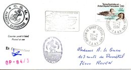 TAAF. Enveloppe Commémorative Ayant Circulé En 1984. Laboratoire De Pétrologie. - Programas De Investigación