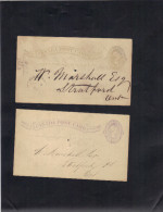 2 Entiers Cartes Postales De Couleur Différentes . 1884 Et 1885 . - 1860-1899 Reinado De Victoria