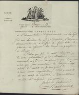 1796 Adjudant Général Rambouillet Vignette Révolutionnaire Gravée Maillard Bruges 17 Floréal An IV Armée Révolution - 1701-1800: Vorläufer XVIII