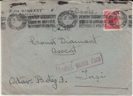 7052FM- REPUBLIC COAT OF ARMS STAMP ON COVER, FIGHT FOR PEACE POSTMARK, 1950, ROMANIA - Briefe U. Dokumente