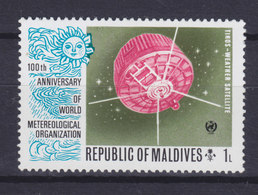 Maldives 1973 Mi. 479    1 L Weltorganisation Meteorologie (WMO) Wettersatellit 'Tiros', MNH** - Maldives (...-1965)