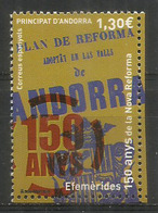 Conseil De La Terre. (150 Anys De La Nova Reforma), Un Timbre Neuf ** 2016. AND.ESP - Nuovi