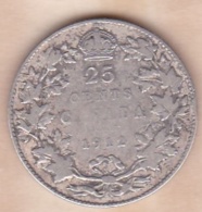 Canada, 25 Cents 1912 , George V, En Argent - Canada