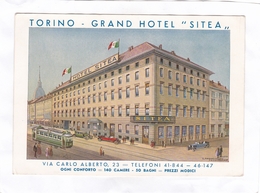 CPA : 15 X 10,5   -   TORINO  -  GRAND  HOTEL  " SITEA " - Cafés, Hôtels & Restaurants