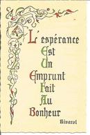 Carte Avec Enluminures ( Maximes Par Rivarot)  Format 9.5x 14 Cm - Philosophy