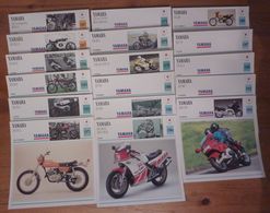 Moto Yamaha. 18 Fiches Illustrées De Ces Motos Japonaises De 1967 à 1993. - Sport