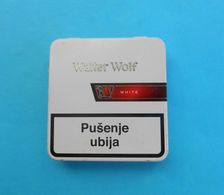 WALTER WOLF ... Croatian Cigarettes Tin Box * Cigarette Zigaretten Sigarette Cigarrillos Cigarros - Contenitori Di Tabacco (vuoti)