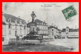 CPA (46) SAINT- CERE.  Le Gravier, Hôtel Des Voyageurs Ch. Molinié, Coiffeur...H938 - Saint-Céré