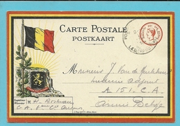 Kaart (drapeaux) Met Stempel PMB Op 15/4/16 Verzonden Van CAMP D'AVOURS - Esercito Belga