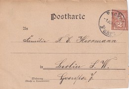 ALLEMAGNE 1899 CARTE ILLUSTRE POSTE PRIVEE  PAKET FAHRT - Postes Privées & Locales