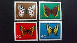 Deutschland BRD 376/9 **/mnh, Jugend 1962 Schmetterlinge: Apollofalter, Trauermantel, Kleiner Fuchs, Segelfalter - Unused Stamps