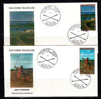 POLYNESIE - N°PA 94/95 - GOLF D'ATIMAONO - PREMIER JOUR Du 27.2.74  PAPEETE. - Golf