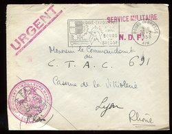 Enveloppe En FM De Bourg En Bresse Pour Lyon En 1958 - N198 - Cartas & Documentos