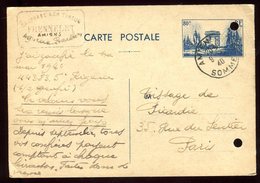 Entier Postal De Amiens Pour Paris En 1940 - N206 - Cartoline Postali E Su Commissione Privata TSC (ante 1995)