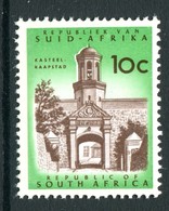 South Africa 1969-72 Redrawn Definitives - Phosphor Bands - 10c Cape Town Castle Entrance MNH (SG 293) - Nuovi