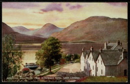 Ref 1239 - Early Postcard - Arrochar Mountains From Inversnaid Hotel Loch Lomond Scotland - Stirlingshire