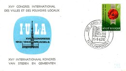 BELGIQUE. N°1254 De 1963 Sur Enveloppe 1er Jour. Union Internationale Des Villes. - 1961-1970