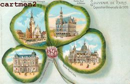 BELLE CPA : SOUVENIR DE L'EXPOSITION UNIVERSELLE DE 1900 PARIS MULTIVUES TREFLE PAVILLON - Notre Dame Von Paris