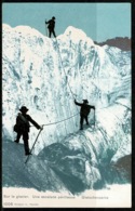 Ref 1240 - Early Postcard - Mountaineering Climbing - Winter Sports Switzerland - Escalada