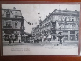 Salutation De Sofia  . Rue Du Commerce  .  Tramway . Dos 1900 - Bulgaria