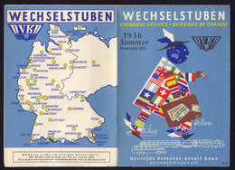 GERMAN RAILWAY RAILROAD TIMETABLE FOLDER BROCHURE 1956 (see Sales Conditions) - Europa