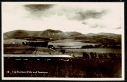 Ref 1242 - Real Photo Postcard - The Pentland Hills & Swanston Near Edinburgh Scotland - Midlothian/ Edinburgh