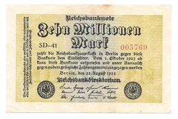 Billet De Zehn Millionen Mark 1923 - 10 Mio. Mark