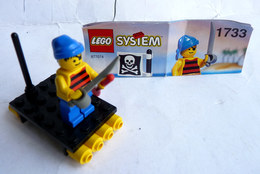 FIGURINE LEGO 1733 RADEAU SHIPWRECKED PIRATE Avec Notice 1994 - MINI FIGURE Légo - Lego System