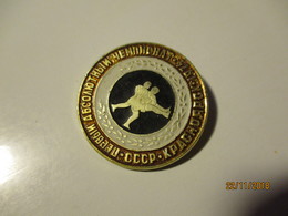 1974 RUSSIA USSR KRASNOYARSK WRESTLING  PIN BADGE  , 0 - Lucha