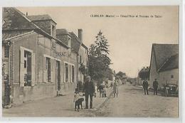 51 Marne - Clesles Grand Rue Animée Et Bureau De Tabac Ed Millard Cliché Marquis De Troyes - Autres & Non Classés