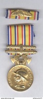 Médaille D'Honneur Des Pompiers Modèle Or - Poinçons 1* + Barette De Rappel - Pompieri