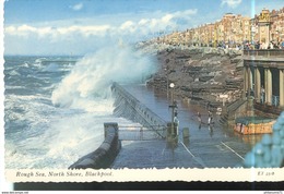 CPSM  Angleterre / UK - Rought Sea , North Shore , Blackpool - Circulée 1977 - Blackpool