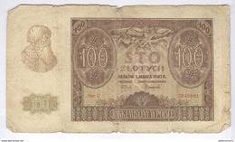 Billet 100 Zlotych Pologne 1940 - Pologne