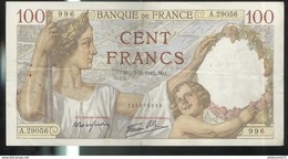 Billet 100 Francs France Sully 5-3-1942 - 100 F 1939-1942 ''Sully''