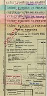 VP 13.434 - PARIS - 6 Quittances Du Crédit Foncier De France - Bank En Verzekering