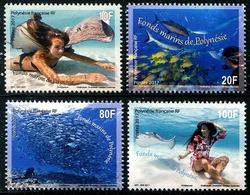 Polynésie Française 2017 - Fonds Marins, Poissons - 4 Val Neufs // Mnh - Unused Stamps