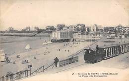 Royan  Pontaillac    17     La Plage Et La Restauration. Tramway De La Grande Côte     (voir Scan) - Royan