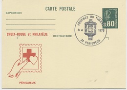 ENTIER REPIQUE 0,80f. Marianne De BEQUET (Yvert N° 1891-CPI) Journée Du Timbre Périgueux/ 1978 - Overprinter Postcards (before 1995)