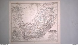 Carte Etats Libres Afrique Du Sud - Editeur Justus Perthes  1876 - Stieler's Hand Atlas N° 72 - 38 X 45 Cm - Pas De Pli - Mapas Geográficas