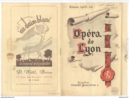 Programme Opéra De Lyon - Saison 1947-48 - Thaïs - 15/02/1948 - Programme