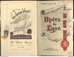 Programme Opéra De Lyon - Saison 1947-48 - Le Pays Du Sourire - 9/05/1948 - Programme
